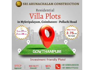 Residential plots sale in Coimbatore - Myleriplayam, Pollachi road
