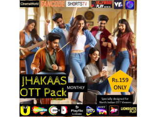 SOLID JHAKAAS SPECIAL PACK – 29 Apps & 300+ Channels – 1 Month OTT Pack